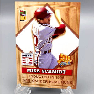 Mike Schmidt Inducted in the 1995 - 548 Career Home Runs - Post Promo, Card 2001